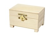 Konst- och hantverksmaterial - Creativ Company Wooden Box on Legs with Metal Lock - 575810