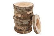 Konst- och hantverksmaterial - Colorations - Raw Wooden Discs 8-10cm 12pcs. - 38WD19