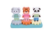 Babyleksaker - Small Foot - Wooden Stacking Game with Gears Jungle Friends FSC - 12762