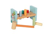 Babyleksaker - Small Foot - Wooden Hammer Bench Jungle Friends FSC - 12763