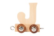 Babyleksaker - Small Foot - Wooden Letter Train - J - 12 pieces - 7469-display12