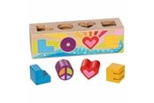 Babyleksaker - Goki Wooden Sorting Box Shape Sorter Love - 58309