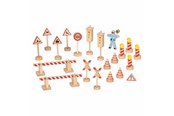 Träleksaker - Goki Wooden Traffic Signs Set - 21pcs. - 53773