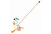 Babyleksaker - Goki Wooden Push Toy Duck Lou - 54848