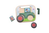 Babyleksaker - Johntoy Fien & Teun Wooden Tractor Puzzle - 80171