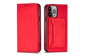 Mobile - Covers & Cases - Hurtel Magnet Card Case for Samsung Galaxy S23 Ultra Flip Cover Wallet Stand Red - 9145576271131