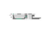 Tangentbord - Keychron PBT Full Keycap Set Gray White Mint - Knappsats - Nordisk - Vit - T65