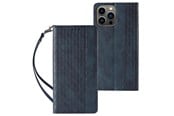 Mobile - Covers & Cases - Hurtel Magnet Strap Case Case for Samsung Galaxy S23 Ultra Flip Wallet Mini Lanyard Stand Blue - 9145576271322
