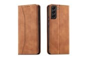 Mobile - Covers & Cases - Hurtel Magnet Fancy Case for Samsung Galaxy S23+ Flip Cover Wallet Stand Brown - 9145576271506