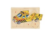 Pusselspel - Playwood Wooden Knob Puzzle Ambulance 9 pcs. Trä - RS241-AMB