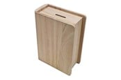 Träleksaker - Playwood Wooden Money Box Book Shape Paulownia - SL228C-boek