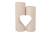 Barnrummet - Playwood Wooden Tealight Holder Heart 2pcs. - SL204H-hart