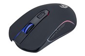 Mus - Gembird "Firebolt" - mouse - rechargeable RGB - 2.4 GHz - black - Mouse - Optic - 6 knappar - Svart - MUSGW-6BL-02