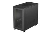 Rack chassis - Lanberg FF01 series - rack - 600 x 1200 flat pack with glass door - 22U - FF01-6222-23B