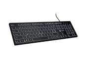 Tangentbord - Natec HERRING GLOW - keyboard - slim design low profile full size - QWERTY - US - black Input Device - Tangentbord - Engelska (US) - Svart - NKL-2342