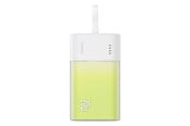 PowerBank - Baseus Popsicle 5200mAh 20W Powerbank with Built-in Lightning Cable (+ White Simple USB-C - USB-C 60W/20V/3A/30cm Cable) - White-Green PowerBank - Grön - 5200 mAh - P10055601613-00