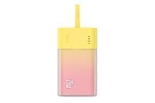 PowerBank - Baseus Popsicle 5200mAh 20W Powerbank with Built-in Lightning Cable (+ White Simple USB-C - USB-C 60W/20V/3A/30cm Cable) - Yellow-Pink PowerBank - Pink - 5200 mAh - P10055601Y13-00
