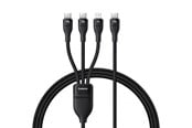 USB-kabel - Baseus Flash Series 3 3in1 cable 100W USB-C - USB-C+USB-C+ Lightning 1.5m + 3 x 0.25 m - black - P10377502111-00