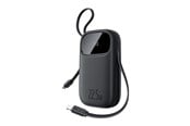 PowerBank - Baseus EnerFill FC31 20000mAh 22.5W Powerbank with Digital Display and 2 Built-in Cables (USB-C + Lightning) - Black PowerBank - Svart - 20000 mAh - P10082107123-00
