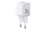 Mobile - Adapters & Chargers - Baseus Palm 20W USB-C USB-A Wall Charger - White - P10111608213-00