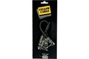 Ljudkabel - Yellow Cable P020 - 2 x 1/4" vinklad Jack/vinklad Jack patchkabel 20 cm. - ECO P020C