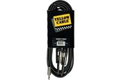 Ljudkabel - Yellow Cable K07M-3 - 2 x 1/4" Jack - 3,5mm. TRS Mini-Jack-kabel 3m. - ECO K07M-3