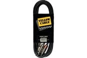 Ljudkabel - Yellow Cable K02ST-3 - 2 x RCA - 1/4" TRS jack-kabel 3m. - ECO K02ST-3