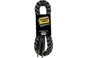Ljudkabel - Yellow Cable G66DG - 1/4" gjuten jack/jack Tweed Black-kabel 6 meter - ECO G66DG