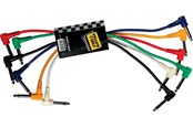 Ljudkabel - Yellow Cable P030C-6 - 6 x 1/4" vinklad Jack/vinklad Jack patchkabel 30 cm. - ECO P030C-6