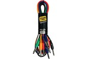 Ljudkabel - Yellow Cable P090-6 - 6 x 1/4" Jack/Jack patchkabel 90 cm. - ECO P090-6