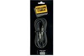 Kabel sleeve - Yellow Cable P100 - 2 x 1/4" Jack/Jack patchkabel 1 m. - ECO P100