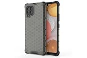 Mobile - Covers & Cases - Hurtel Honeycomb Case Armor Cover with TPU Bumper for Samsung Galaxy A42 5G Black - 5907769325175