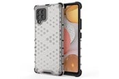 Mobile - Covers & Cases - Hurtel Honeycomb Case Armor Cover with TPU Bumper for Samsung Galaxy A42 5G Transparent - 5907769325212