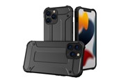 Mobile - Covers & Cases - Hurtel Hybrid Armor Case Tough Rugged Cover for iPhone 13 Pro Black - 5907769326554