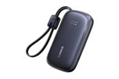 PowerBank - Baseus EnerFill FC21 Qpow 3 Ultra 10000mAh 45W Power Bank with Attached Lanyard Cable - Black PowerBank - Svart - 10000 mAh - E0027Q00