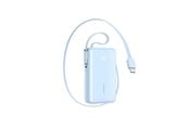 PowerBank - Joyroom JR-PR2L 10000mAh 35W Power Bank with Built-in Retractable USB-C Cable and USB-C Lanyard Cable - Blue PowerBank - Blue - 10000 mAh - JR-PR2 blue
