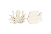 Träleksaker - Creativ Company Wooden Sea Creatures Octopus and Fish 2pcs. - 57976