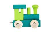 Träleksaker - Small Foot - Wooden Letter Train Locomotive Green - 12 pieces - 10347-display12