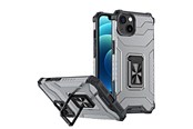 Mobile - Covers & Cases - Hurtel Crystal Ring Case Kickstand Tough Rugged Cover for iPhone 13 Mini Black - 5907769330858