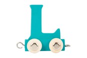 Träleksaker - Small Foot - Wooden Letter Train Blue - L - 12 pieces - 10362-display12