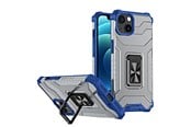 Mobile - Covers & Cases - Hurtel Crystal Ring Case Kickstand Tough Rugged Cover for iPhone 13 Mini Blue - 5907769330889