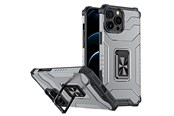 Mobile - Covers & Cases - Hurtel Crystal Ring Case Kickstand Tough Rugged Cover for iPhone 13 Pro Black - 5907769330926