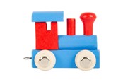 Träleksaker - Small Foot - Wooden Letter Train Locomotive Red/Blue - 12 - 10349-display12