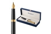 Skriv- och ritverktyg - Waterman Hémisphère 'The Opera Collection' Black & Gold G.T. Fountain pen M Blue ink - 2225135
