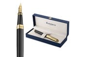 Skriv- och ritverktyg - Waterman Exception 'The Opera Collection' Black & Gold G.T. Fountain pen F Blue ink - 2225145