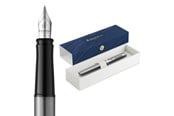 Skriv- och ritverktyg - Waterman Impression Stainless Steel P.T. Fountain pen F Blue ink - 2225450