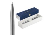 Skriv- och ritverktyg - Waterman Impression Stainless Steel P.T. Ballpen M Blue ink - 2225492
