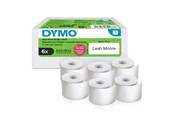 Papper, Fotopapper & Etiketter - DYMO Authentic LabelWriter Small Name Badge Labels | 41 mm x 89 mm | Self-Adhesive | 6 Rolls of 300 Easy-Peel Labels (1.800 Count) | for LabelWriter Label Makers | Made in Europe - 2234187