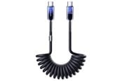 USB-kabel - Joyroom S-A43 Crystal-Clear Series 60W USB-C - USB-C spiral cable 1.5m - black - S-A43_CC