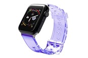 Smartwatch - Accessories - Hurtel Silicone Strap Bracelet Bracelet Strap Light for Apple Watch 38 / 40 mm - Purple - 5907769332807